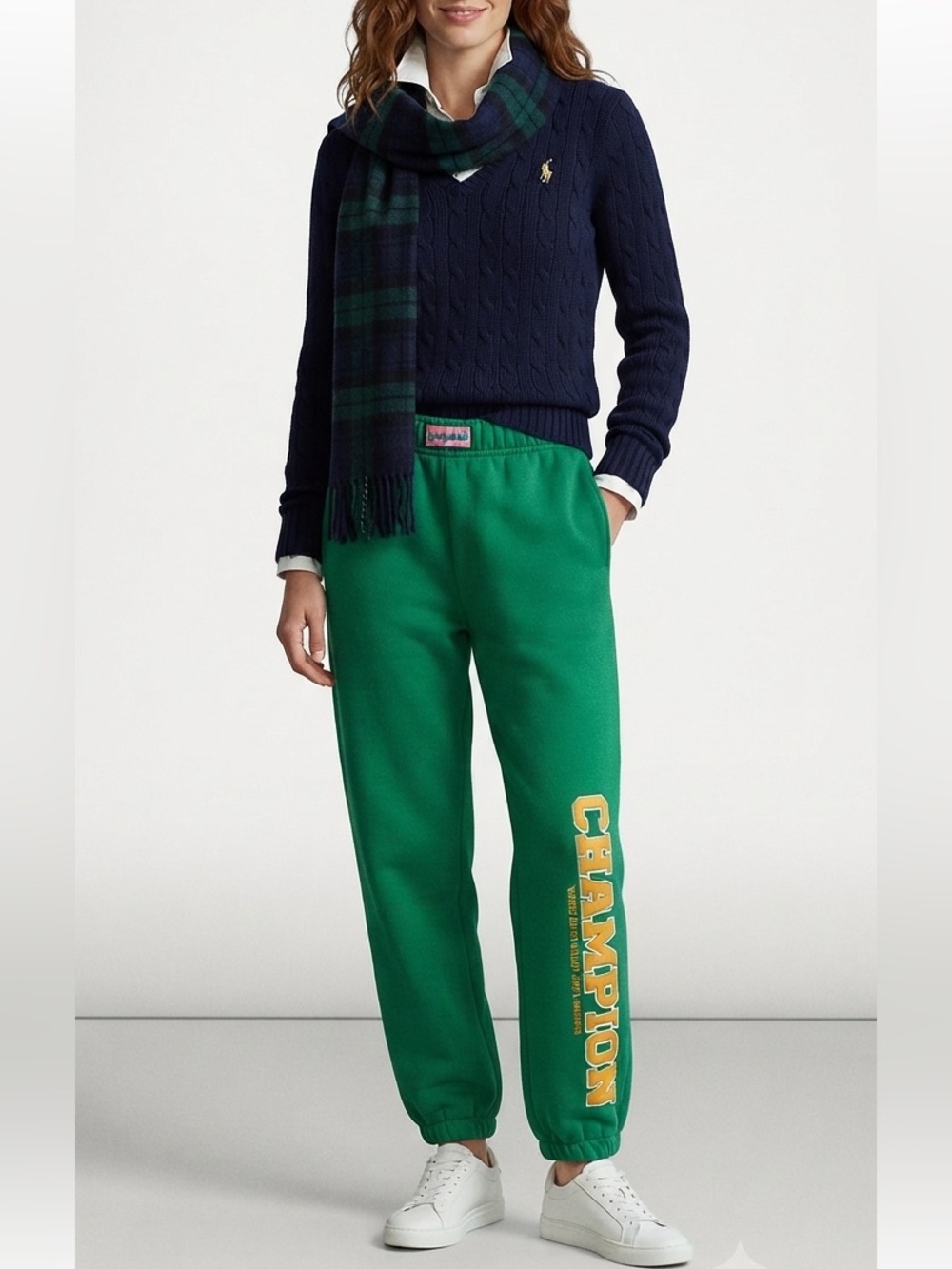 Ediktea Green Highrise Champion Sweatpants Size Small Cotton